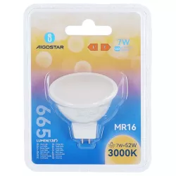 Żarówka reflektorek halogen MR16 7W/AC/DC12V biała ciepła 665lm 100° - 8433325223632