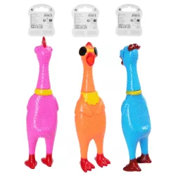 Gumowy kurczak piszcząca zabawka dla psa wysokość 33cm duży gryzak - 8719138146819