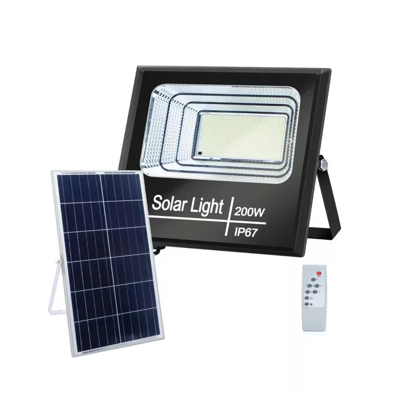 Zestaw solarny rozdzielny o mocy LED 200W naświetlacz panel oraz pilot - 8433325211905