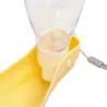 Przenośna butelka na wodę z poidłem dla zwierząt 413ml kolor żółty - 8719138145188