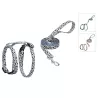 Szelki dla kota ze smyczą w panterkę długość 110 typ H 20–35/25–45cm - 8719138146260