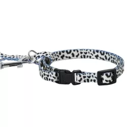 Szelki dla kota ze smyczą w panterkę długość 110 typ H 20–35/25–45cm - 8719138146260