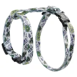Szelki dla kota ze smyczą w kwiaty długość 110 typ H 20–35/25–45cm - 8719138146277