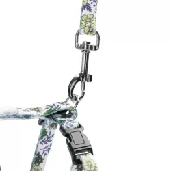 Szelki dla kota ze smyczą w kwiaty długość 110 typ H 20–35/25–45cm - 8719138146277