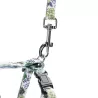 Szelki dla kota ze smyczą w kwiaty długość 110 typ H 20–35/25–45cm - 8719138146277