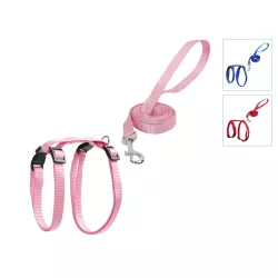 Szelki dla kota ze smyczą gładkie długość 110 typ H 20–35/25–45cm - 8719138146284