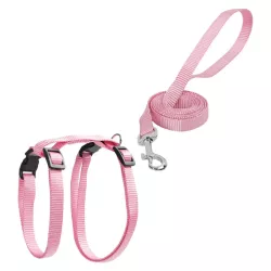 Szelki dla kota ze smyczą gładkie długość 110 typ H 20–35/25–45cm - 8719138146284