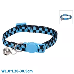 Klasyczna obroża dla kota z dzwoneczkiem rozmiar XS obwód 20-30.5cm - 8719138143528