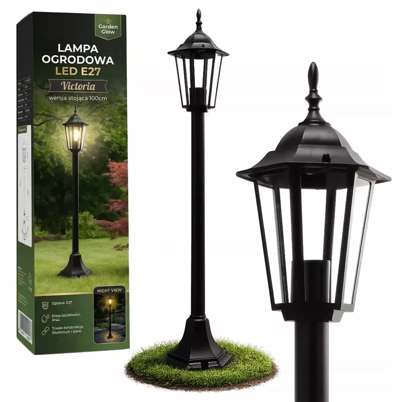 Lampa Ogrodowa stojąca słupek 100cm zewnętrzna E27 LED SŁUP-5903002036792