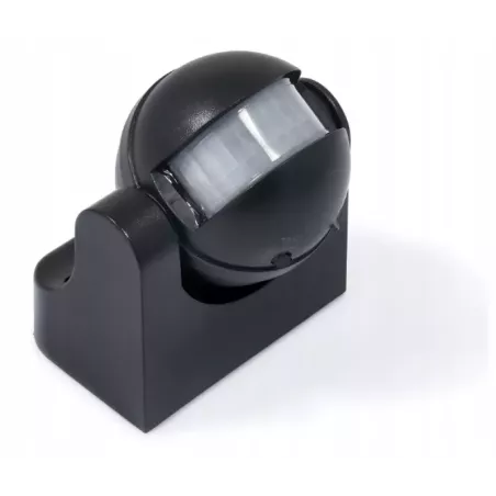 Czujnik ruchu CZARNY do LED 180st. IP44 natynkowy-5903002030233