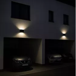 Kinkiet ogrodowy zewnętrzny nowoczesny czarny zintegrowane źródło LED 6 W-5904703019695