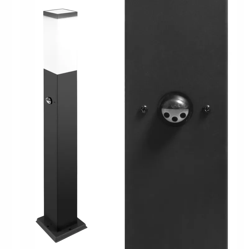Lampa LED stojąca Ogrodowa słupek 65cm CZUJNIK RUCHU PIR zewnętrzna E27 LED-5908263380493