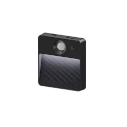 Lampka nocna LED 0,6W CCT AKU USB z czujnikiem ruchu PIR i zmierzchu czarna-5904703021049
