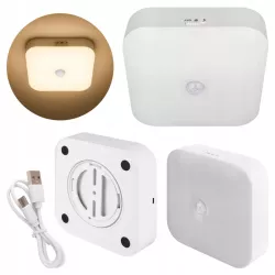 PLAFON LED LAMPA SUFITOWA PANEL czujnik ruchu PIR akumulator bateria USB-5904703021087