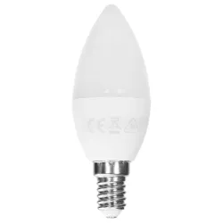 Żarówka LED świeczka C37 E14 6W RGB+3000K kolorowa ciepła z pilotem - 8433325418410