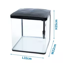 Zestaw akwarium prostokątne 20L z obudową filtrem oświetleniem LED - 8719138146635