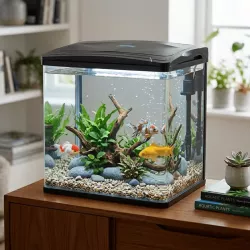 Zestaw akwarium prostokątne 20L z obudową filtrem oświetleniem LED - 8719138146635