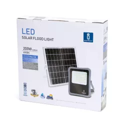 Zestaw solarny o mocy LED 200W halogen rozdzielny panel oraz pilot - 8433325212018