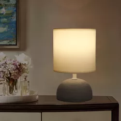 Elegancka lampa stołowa E14 bez żarówki z białą ceramiczną podstawą - 8433325371746
