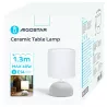 Elegancka lampa stołowa E14 bez żarówki z białą ceramiczną podstawą - 8433325371746