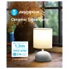 Elegancka lampa stołowa E14 bez żarówki z białą ceramiczną podstawą - 8433325371746