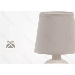 Elegancka lampa stołowa E14 bez żarówki z białą ceramiczną podstawą - 8433325371746