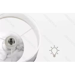 Elegancka lampa stołowa E14 bez żarówki z białą ceramiczną podstawą - 8433325371746
