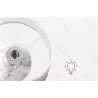 Elegancka lampa stołowa E14 bez żarówki z białą ceramiczną podstawą - 8433325371746