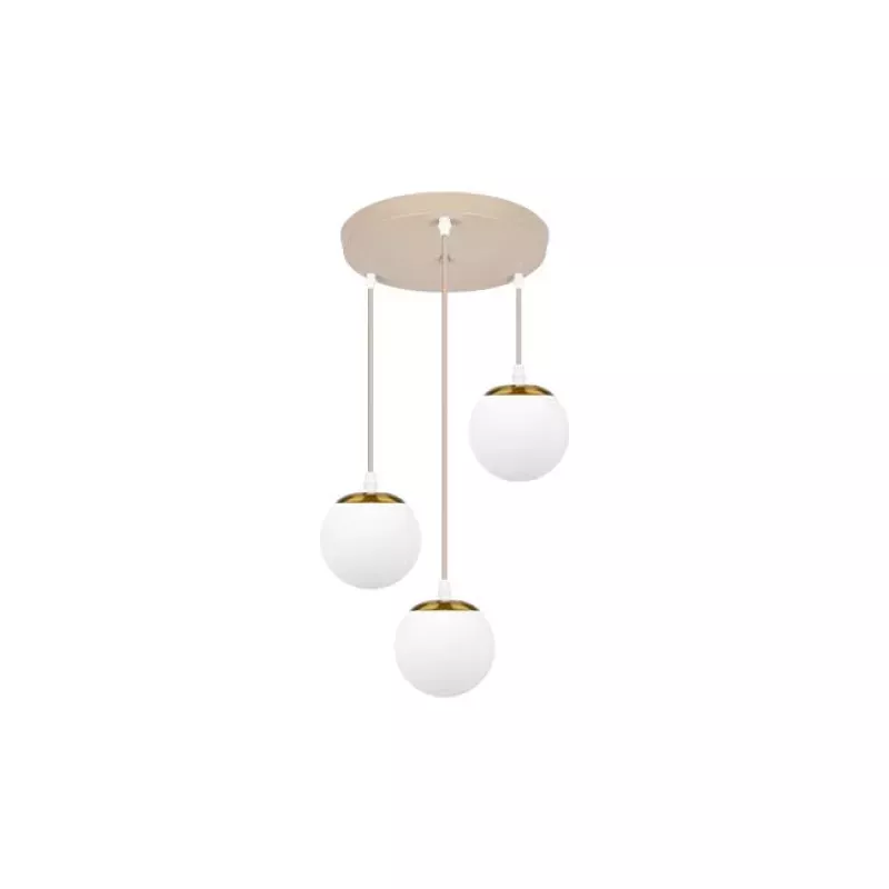 Oprawa wisząca E27 Bali-12 50cm x3-2 beż+złoty-5904703030010