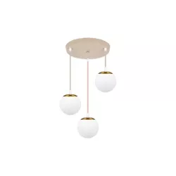 Oprawa wisząca E27 Bali-12 50cm x3-2 beż+złoty-5904703030010