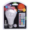 Żarówka LED A60 E27 12W RGB+3000K kolorowa ciepła z pilotem - 8433325418359