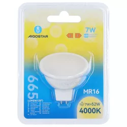 Żarówka reflektorek halogen MR16 7W/AC/DC12V biały neutralny 665lm 100° - 8433325223649