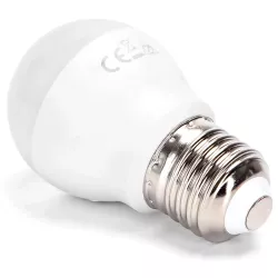 Żarówka LED G45 E27 4.8W RGB+3000K kolorowa i ciepła kulka z pilotem - 8433325418373