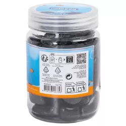 Wysoko polerowane czarne kamienie do akwarium 400g kamyki o wielkości 20-30mm - 8719138146758
