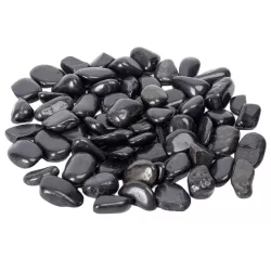 Wysoko polerowane czarne kamienie do akwarium 700g kamyki o wielkości 20-30mm - 8719138146765