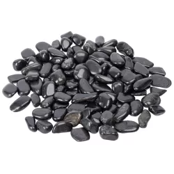Wysoko polerowane czarne kamienie do akwarium 1000g kamyki o wielkości 20-30mm - 8719138146772