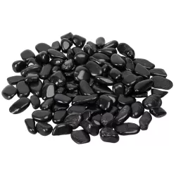 Wysoko polerowane czarne kamienie do akwarium 1000g kamyki o wielkości 20-30mm - 8719138146772