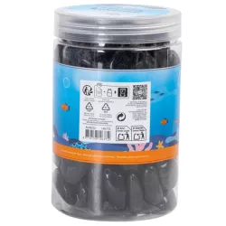 Wysoko polerowane czarne kamienie do akwarium 1000g kamyki o wielkości 20-30mm - 8719138146772