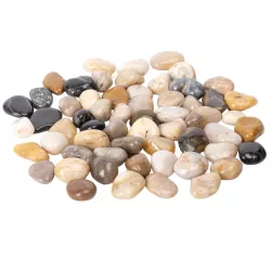 Wysoko polerowane kolorowe kamienie do akwarium 700g kamyki o wielkości 20-30mm - 8719138146796