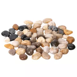 Wysoko polerowane kolorowe kamienie do akwarium 700g kamyki o wielkości 20-30mm - 8719138146796