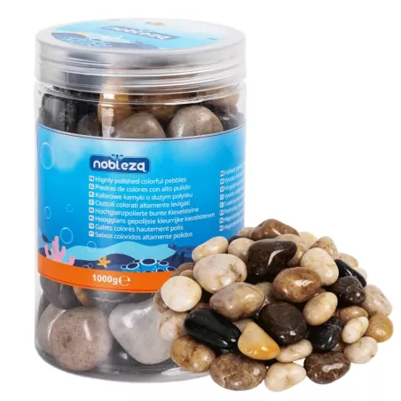 Wysoko polerowane kolorowe kamienie do akwarium 1000g kamyki o wielkości 20-30mm - 8719138146802