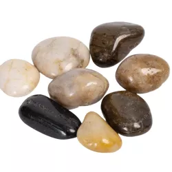 Wysoko polerowane kolorowe kamienie do akwarium 1000g kamyki o wielkości 20-30mm - 8719138146802