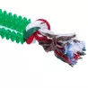 Świąteczna zabawka dla psa z kolcami TPR i sznurkiem - gryzak L25xW10xH3cm - 8719138144181