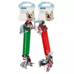 Świąteczna zabawka dla psa z kolcami TPR i sznurkiem - gryzak L25xW10xH3cm - 8719138144181