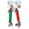 Świąteczna zabawka dla psa z kolcami TPR i sznurkiem - gryzak L25xW10xH3cm - 8719138144181