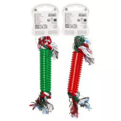 Świąteczna zabawka dla psa z kolcami TPR i sznurkiem - gryzak L25xW10xH3cm - 8719138144181