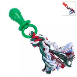 Świąteczna zabawka dla psa z kolcami TPR i sznurkiem - gryzak L19xW4xH4cm - 8719138144198