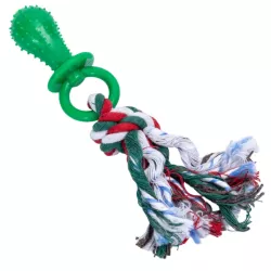 Świąteczna zabawka dla psa z kolcami TPR i sznurkiem - gryzak L19xW4xH4cm - 8719138144198