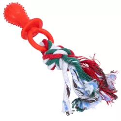 Świąteczna zabawka dla psa z kolcami TPR i sznurkiem - gryzak L19xW4xH4cm - 8719138144198