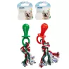 Świąteczna zabawka dla psa z kolcami TPR i sznurkiem - gryzak L19xW4xH4cm - 8719138144198